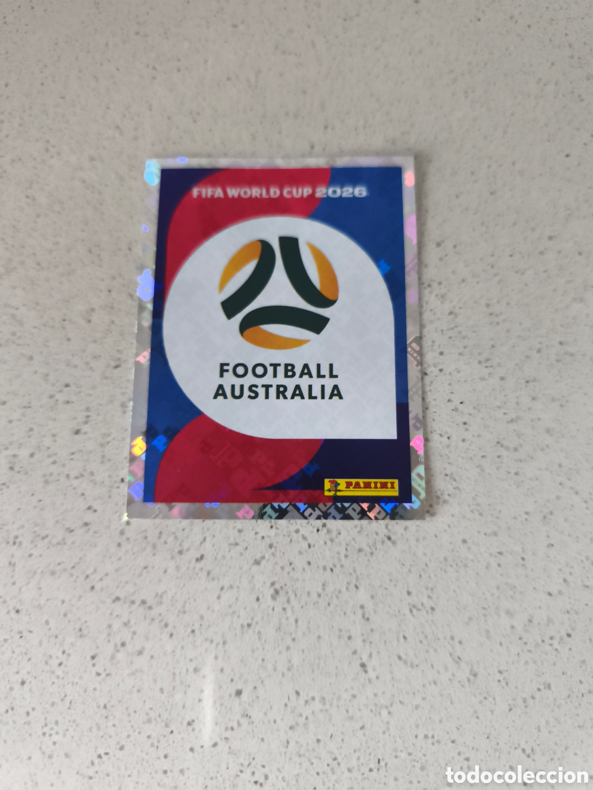 Cromos de f&uacute;tbol: CROMO N&Uacute;MERO 1 ESCUDO AUSTRALIA. MUNDIAL 2026. PANINI.