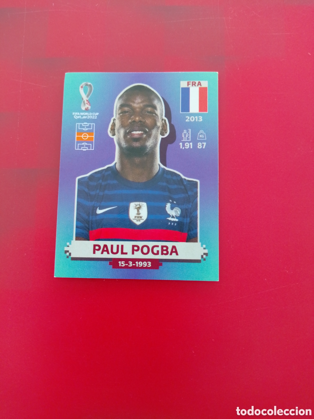 Cartes &agrave; collectionner de Football: CROMO NUMERO 12 PAUL POGBA FRANCIA. MUNDIAL QATAR 2022. PANINI.