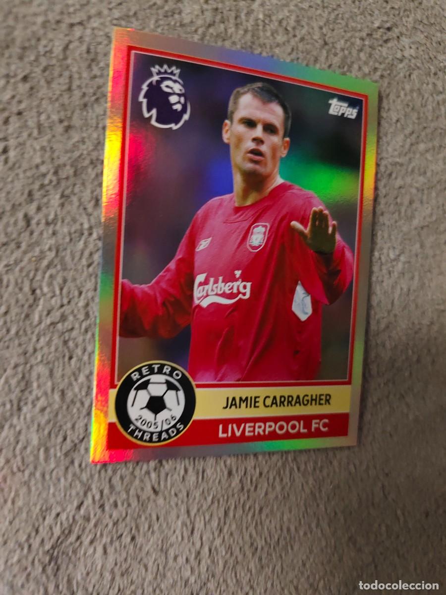 Figurine di Calcio: 391 PREMIER LEAGUE 2025 26 JAMIE CARRAGHER LIVERPOOL RETRO THREADS TOPPS 25 2026 AAL