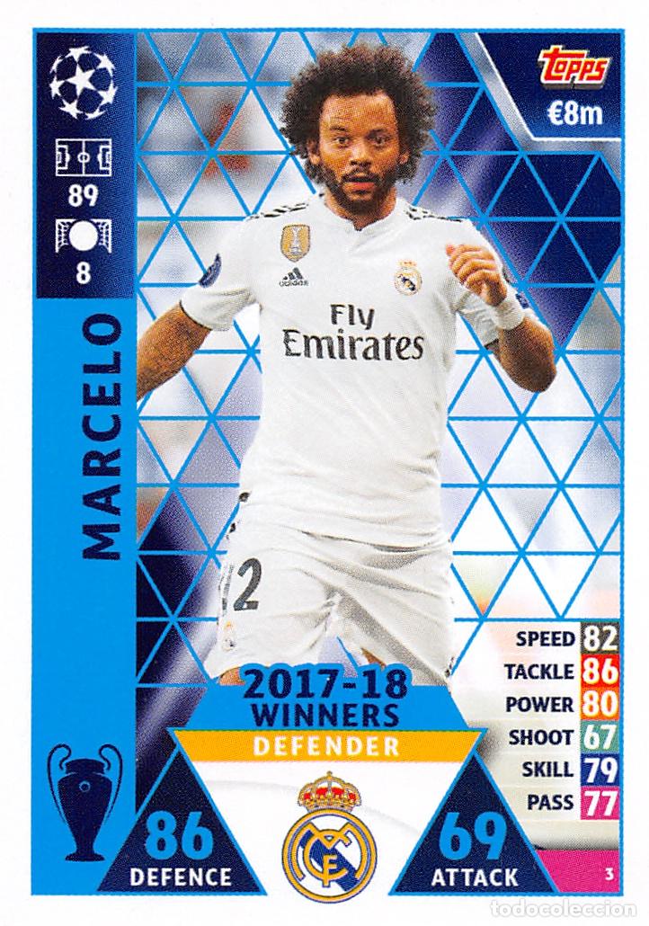 Figurine di Calcio: TOPPS MATCH ATTAX UCL (EDICION INDIA) 18/19 2018/2019 #3 MARCELO (REAL MADRID)