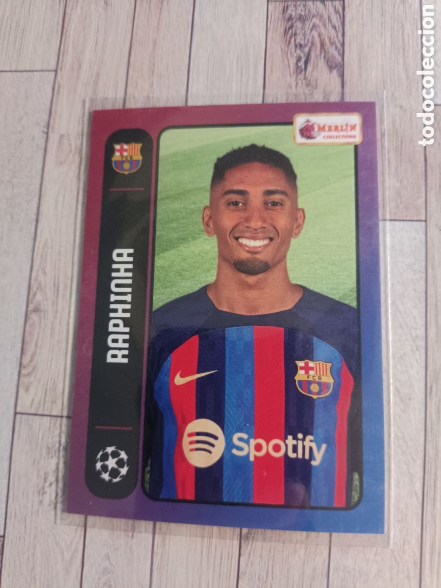 Cromos de f&uacute;tbol: 74 RAPHINHA BARCELONA TOPPS MERLIN HERITAGE 98 UEFA CHAMPIONS LEAGUE 2022 2023 TOPPS 22 23