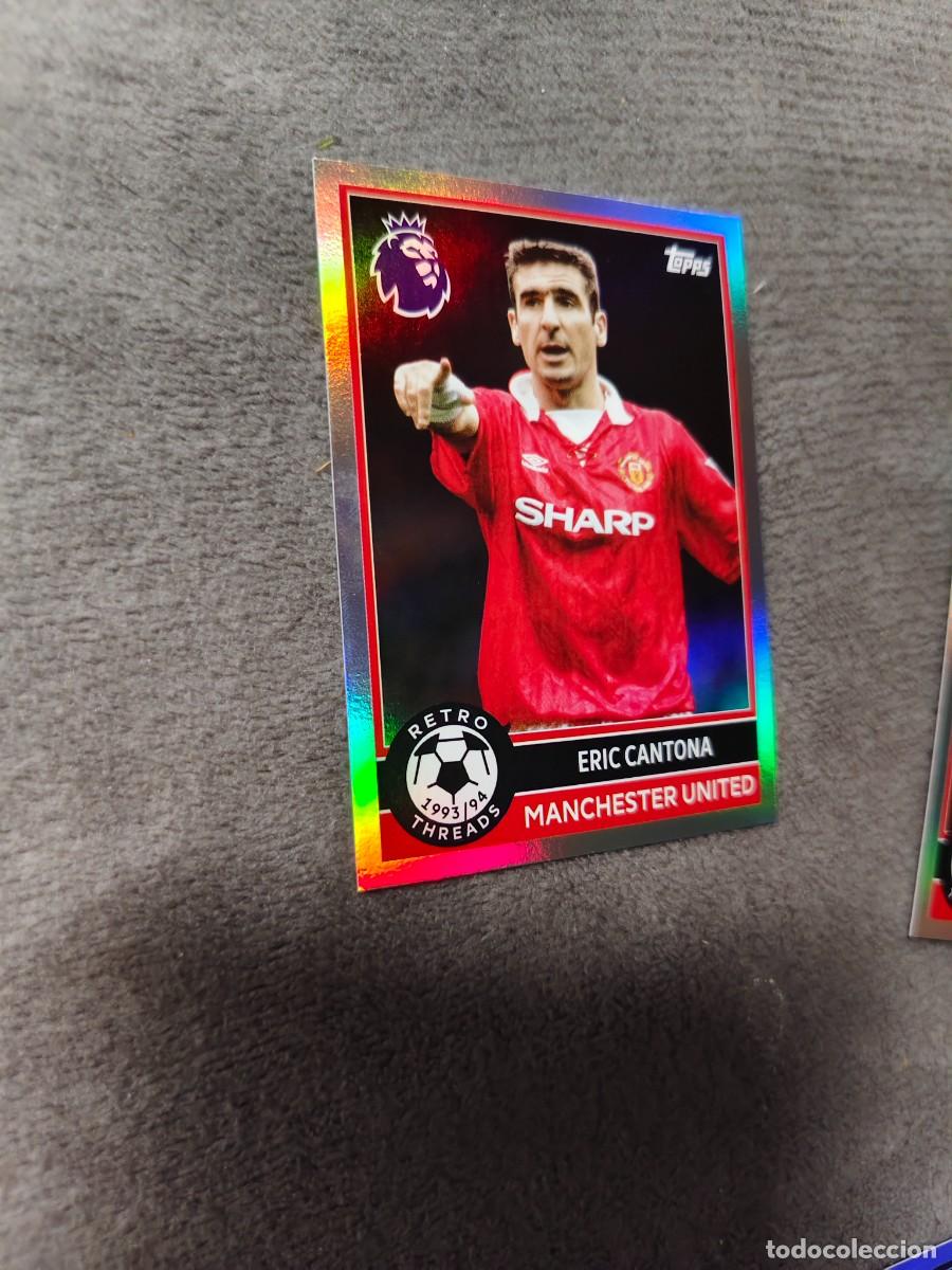 Cromos de f&uacute;tbol: 384 PREMIER LEAGUE 2025 26 ERIC CANTONA MANCHESTER UNITED RETRO THREADS TOPPS 25 2026 AAL