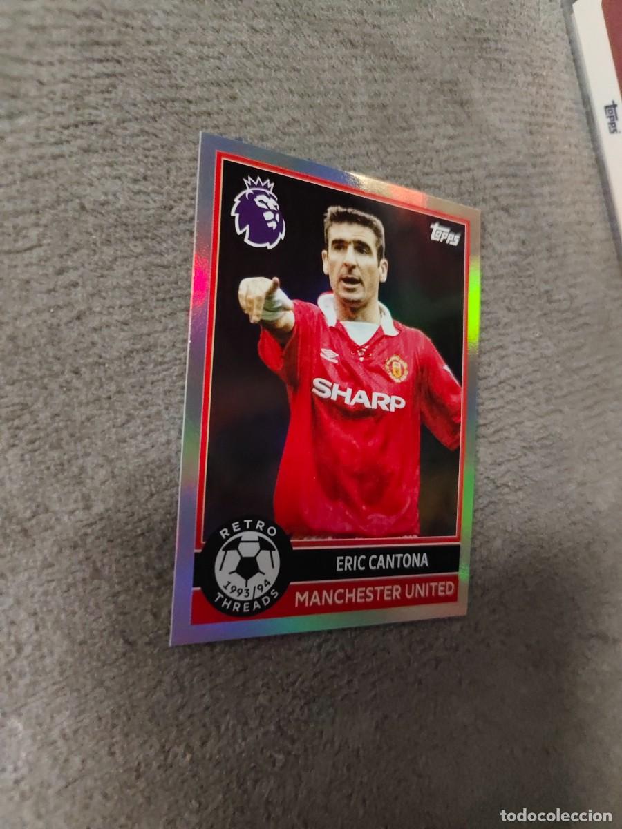 Cromos de f&uacute;tbol: 384 PREMIER LEAGUE 2025 26 ERIC CANTONA MANCHESTER UNITED RETRO THREADS TOPPS 25 2026 AAL