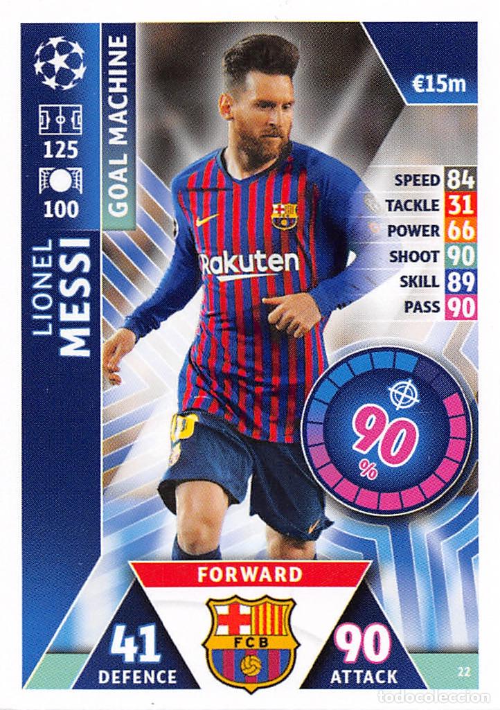 Cromos de Futebol: TOPPS MATCH ATTAX UCL (EDICION INDIA) 18/19 2018/2019 #22 LIONEL MESSI (FC BARCELONA)