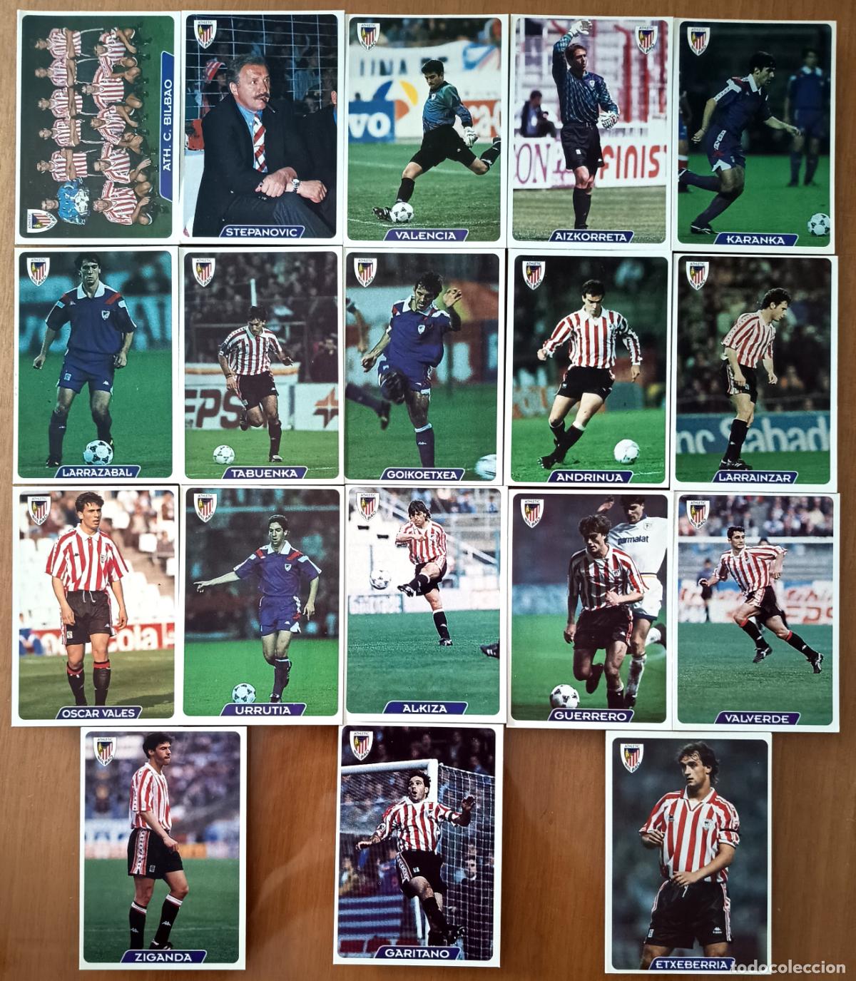Cromos de f&uacute;tbol: ATHLETIC CLUB BILBAO. LAS FICHAS DE LA LIGA 95-96. MUNDICROMO