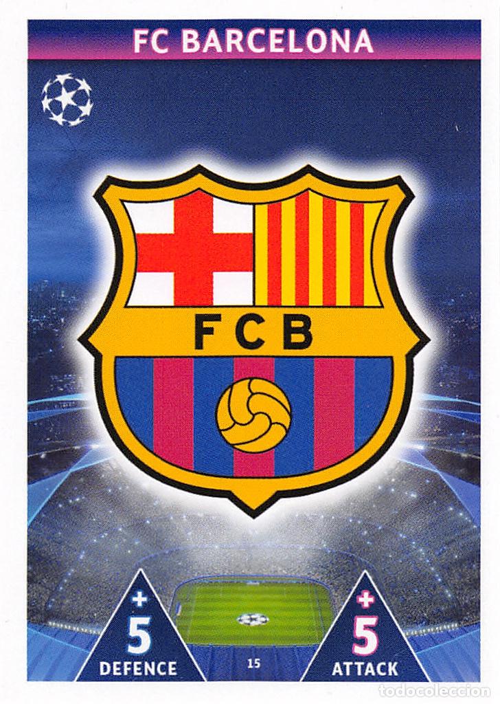 Cromos de f&uacute;tbol: TOPPS MATCH ATTAX UCL (EDICION INDIA) 18/19 2018/2019 #15 ESCUDO (FC BARCELONA)