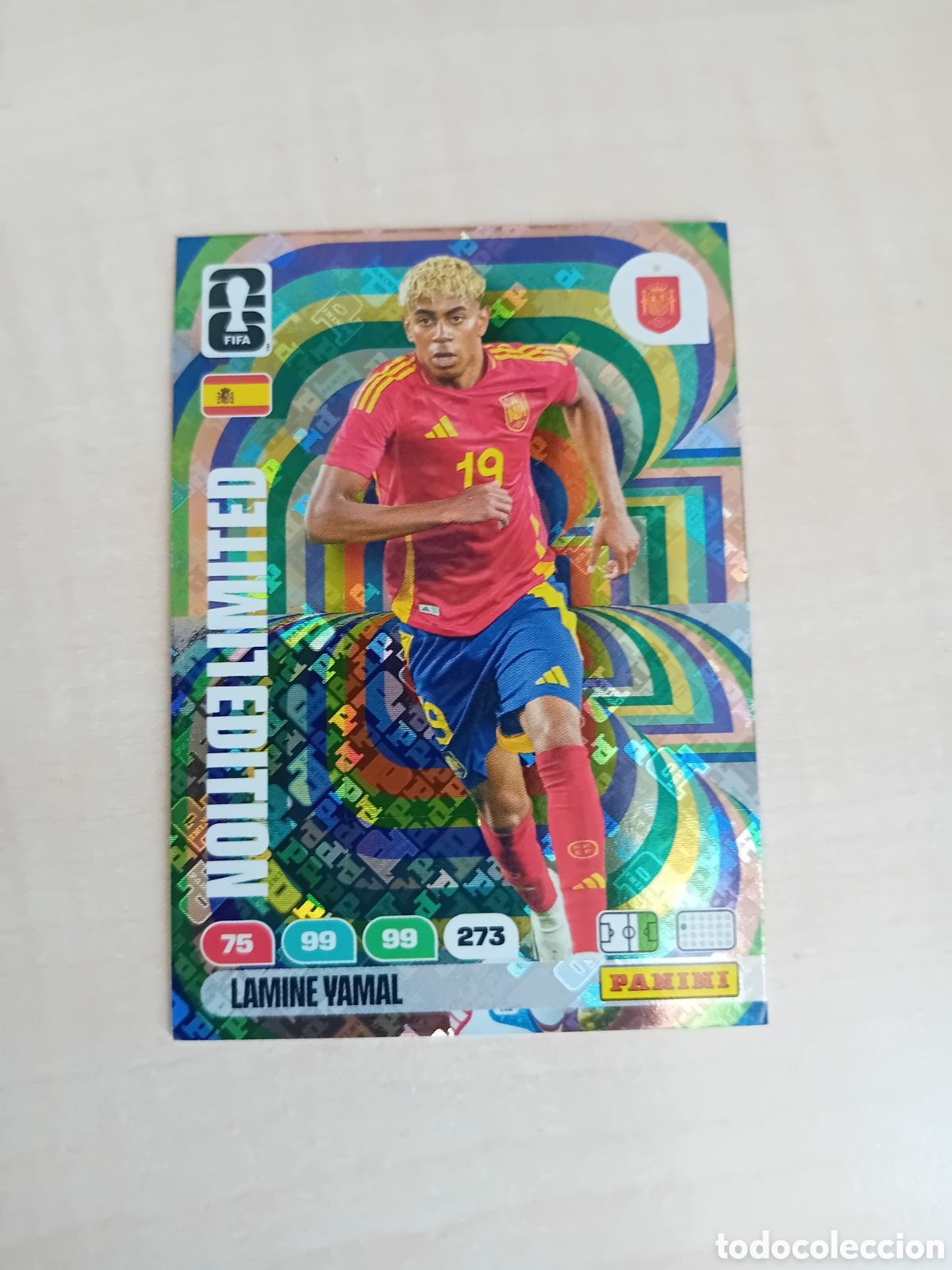 Cartes &agrave; collectionner de Football: LAMINE YAMAL LIMITED EDITION EDICION LIMITADA ESPA&Ntilde;A MUNDIAL 2026 ADRENALYN XL PANINI