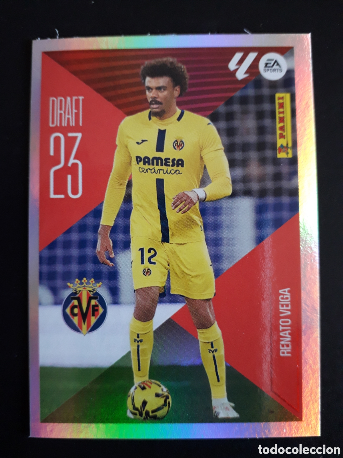 Cromos de f&uacute;tbol: RENATO VEIGA, VILLARREAL DRAFT 23 N&deg; 20 ED ESTE 2026 2027 26 27 SIN PEGAR PEDIDO M&Iacute;NIMO 3&euro;.