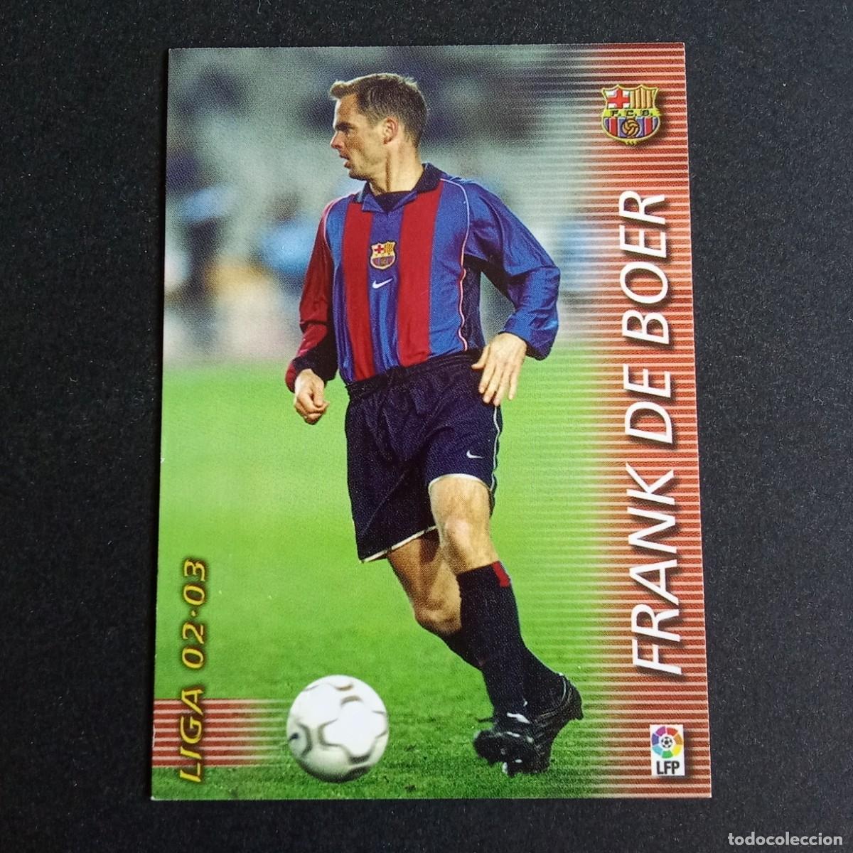 Cromos de f&uacute;tbol: 60 FRANK DE BOER BARCELONA LIGA 2002 2003 02 03 MEGAFICHAS PANINI