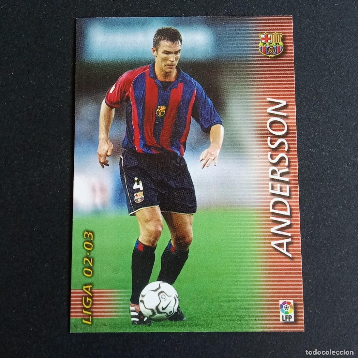 Fu&szlig;ball-Sticker: 61 ANDERSSON BARCELONA LIGA 2002 2003 02 03 MEGAFICHAS PANINI