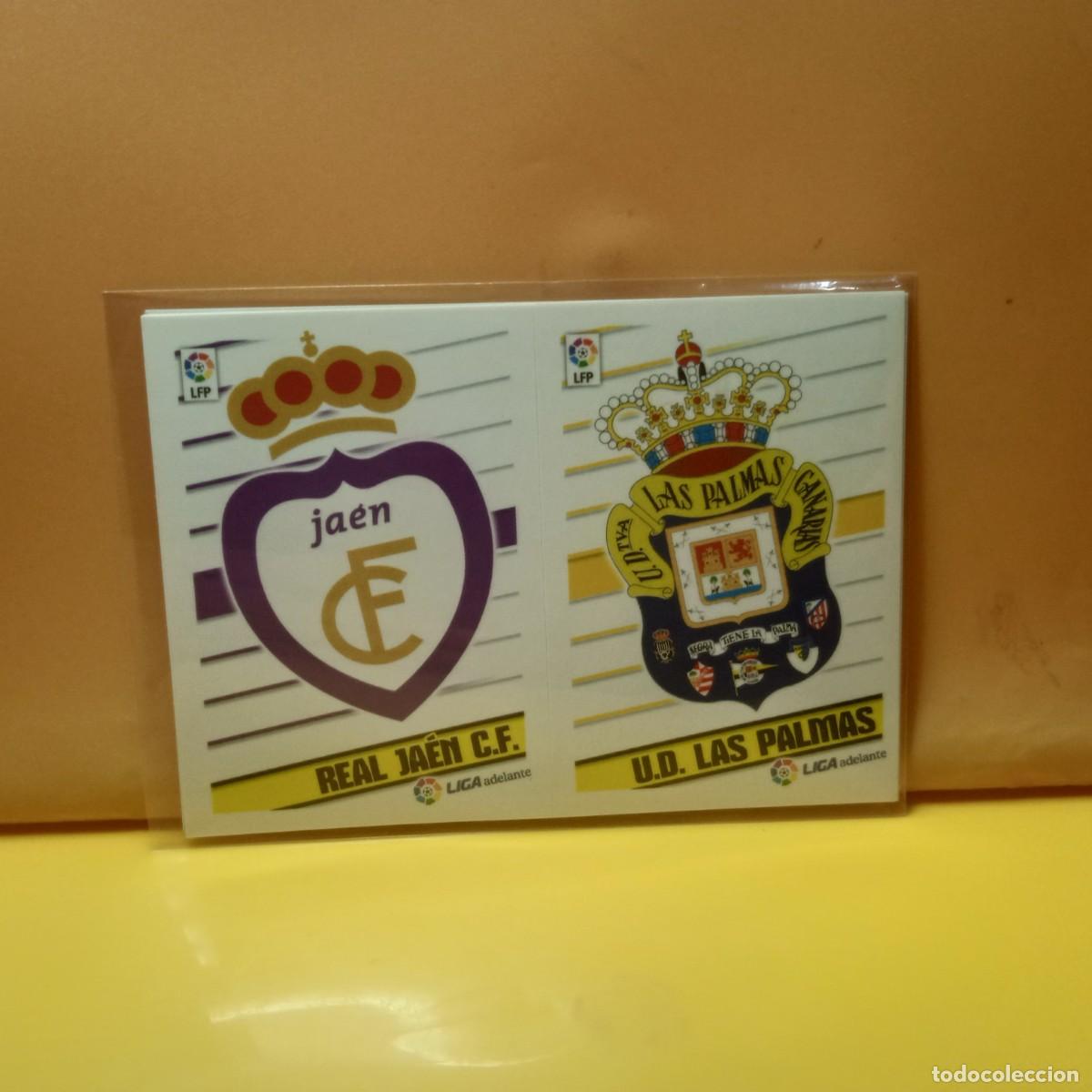 Cromos de f&uacute;tbol: EDICIONES ESTE 13-14 ESCUDOS LIGA ADELANTE 5 LAS PALMAS JA&Eacute;N