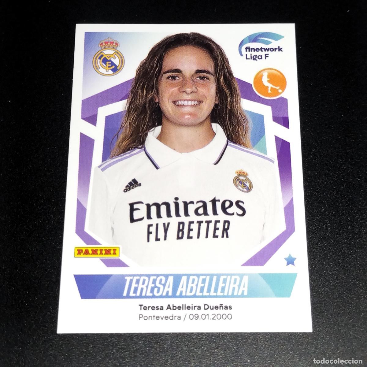 Cromos de f&uacute;tbol: N&ordm; 230 TERESA ABELLEIRA REAL MADRID CROMOS FINETWORK LIGA F FEMENINA PANINI 2022 2023 22 23