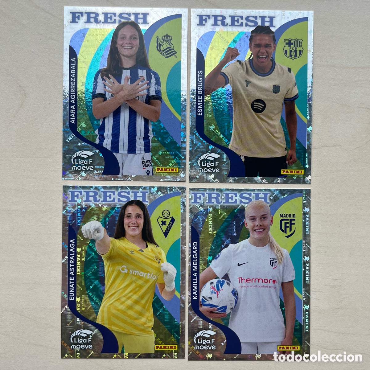 Football Stickers: Lote 4 cromos Fresh Liga F 2025-26