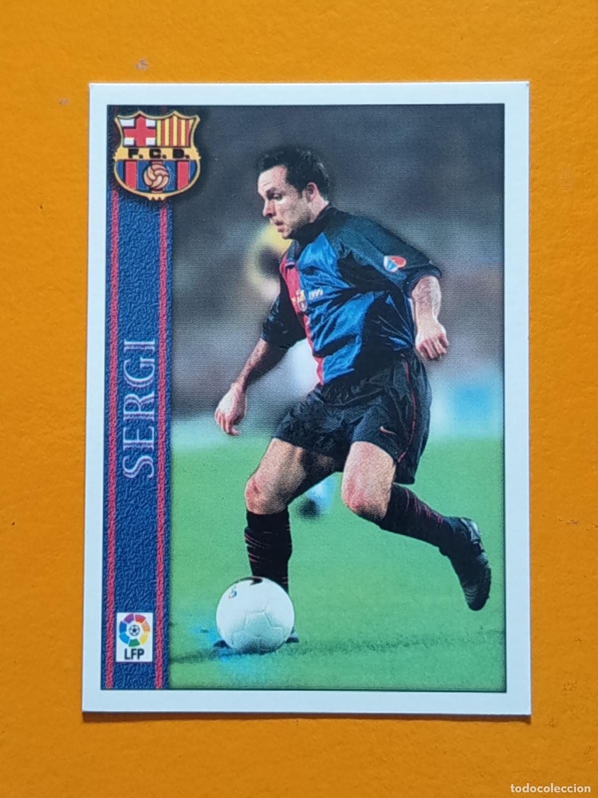 Cromos de f&uacute;tbol: 27 SERGI. FC BARCELONA. LAS FICHAS DE LA LIGA 2000. MUNDICROMO