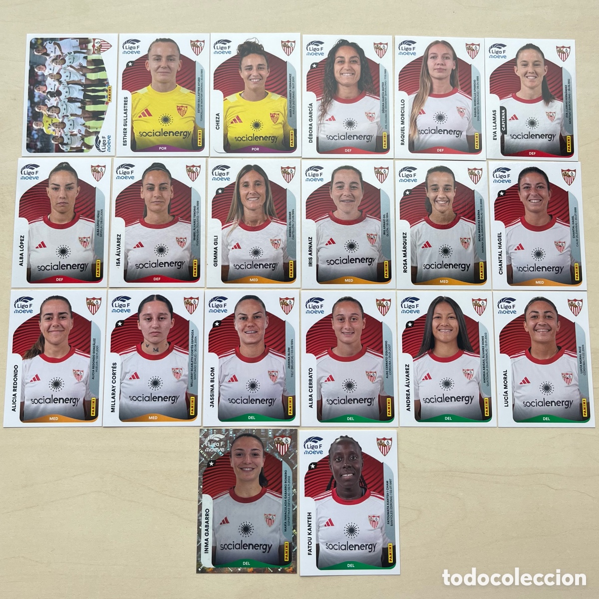 Cromos de f&uacute;tbol: Lote 20 cromos Sevilla Liga F 2025-26