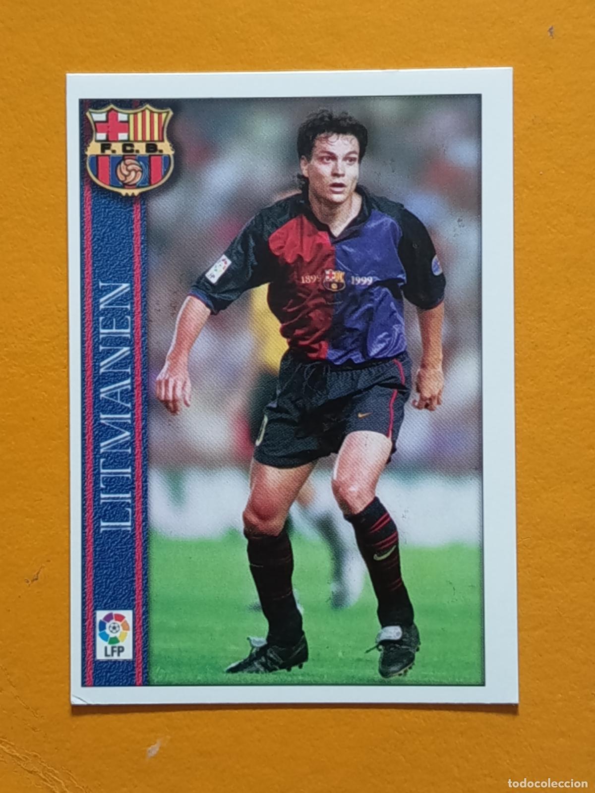 Cromos de f&uacute;tbol: 38 LITMANEN. FC BARCELONA. LAS FICHAS DE LA LIGA 2000. MUNDICROMO
