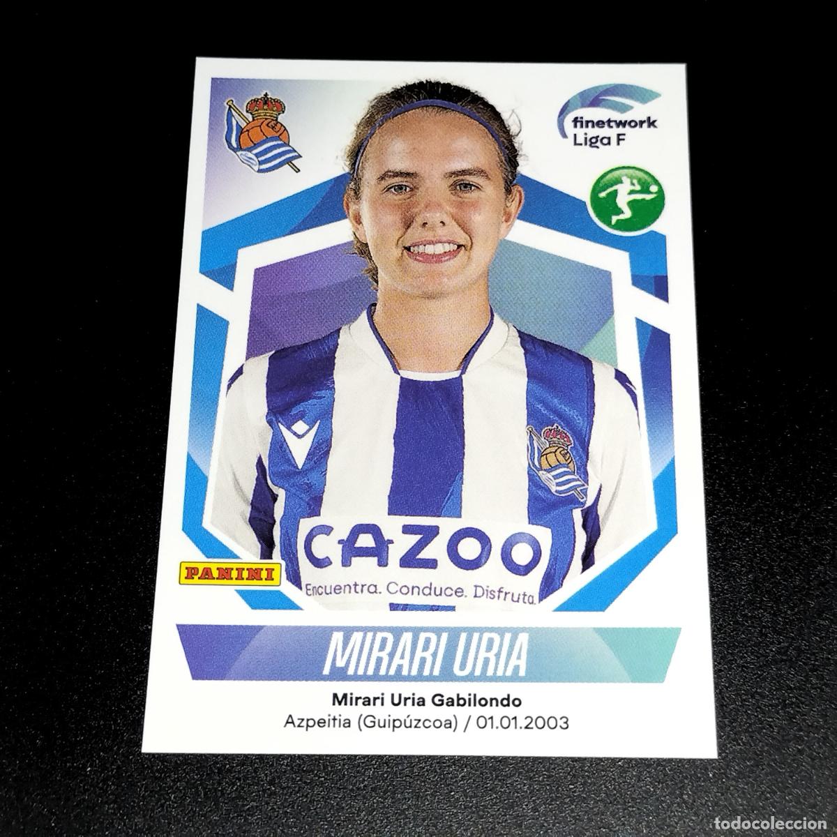 Cartes &agrave; collectionner de Football: N&ordm; 251 MIRARI URIA REAL SOCIEDAD CROMOS FINETWORK LIGA F FEMENINA PANINI 2022 2023 22 23