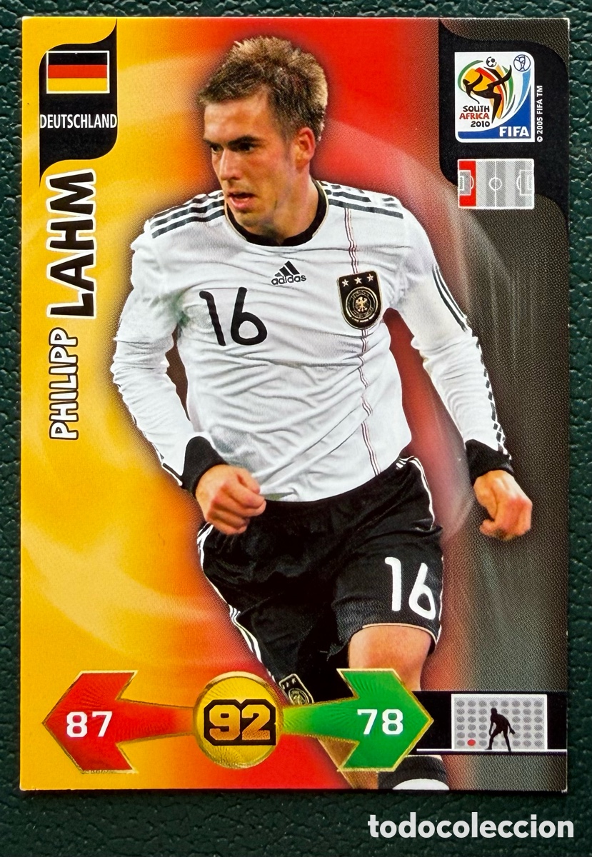 Cartes &agrave; collectionner de Football: PHILIPP LAHM ALEMANIA FICHAS ALBUM ADRENALYN XL MUNDIAL SOUTH AFRICA 2010