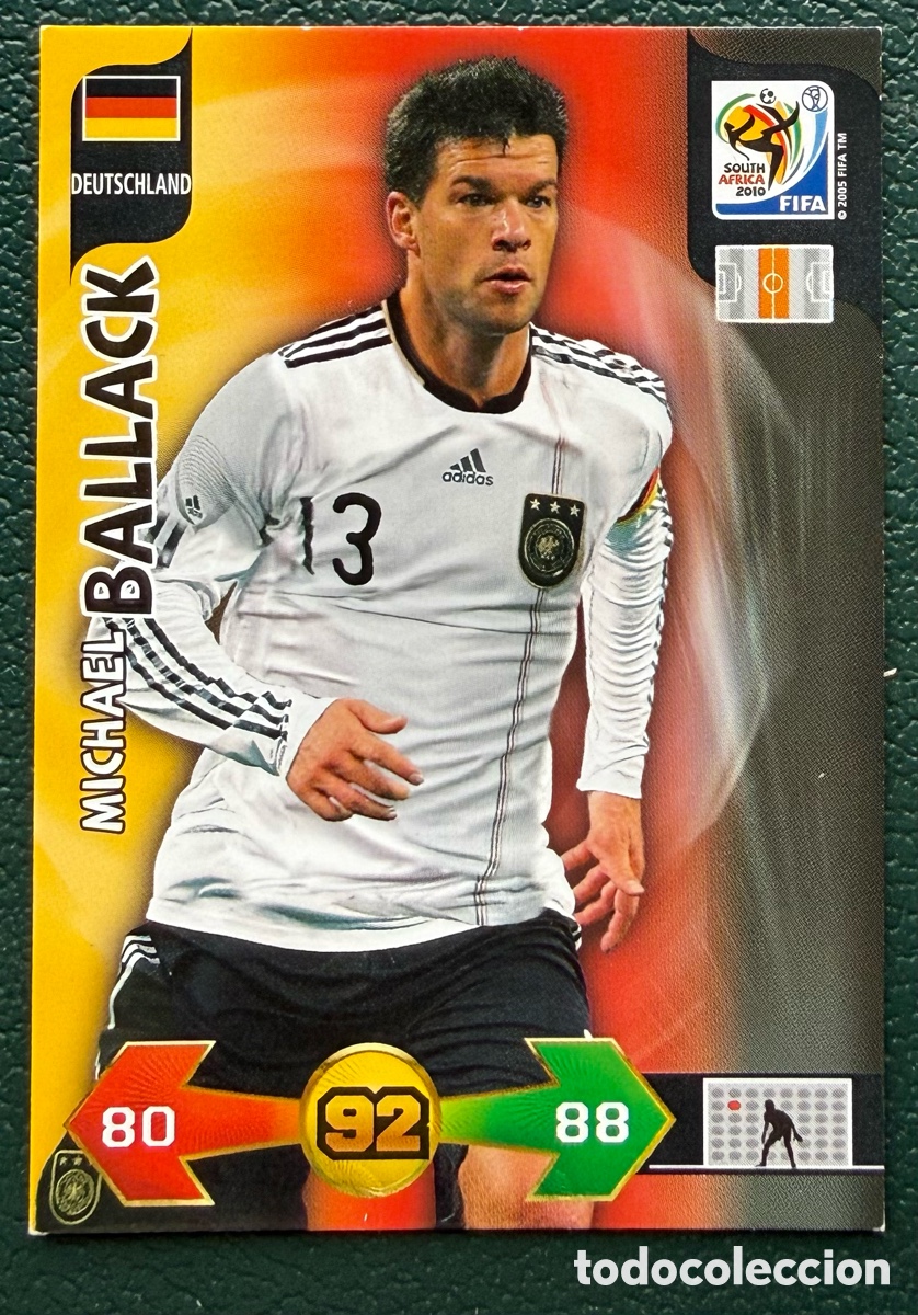 Cartes &agrave; collectionner de Football: MICHAEL BALLACK ALEMANIA FICHAS ALBUM ADRENALYN XL MUNDIAL SOUTH AFRICA 2010