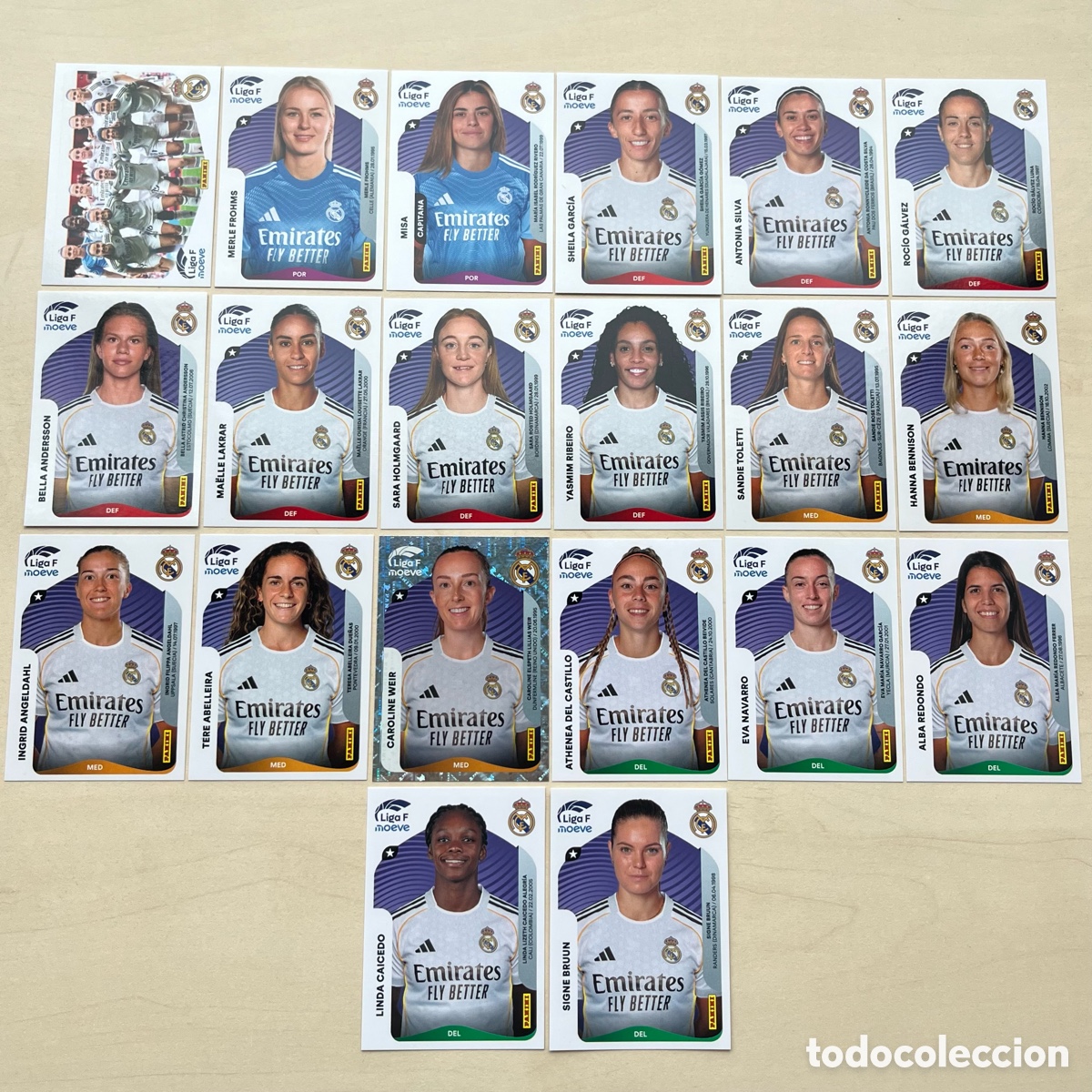 Figurine di Calcio: Lote 20 cromos Real Madrid Liga F 2025-26