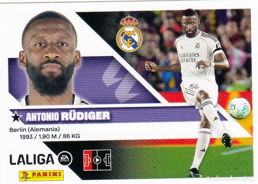 Cromos de f&uacute;tbol: ESTE 2026-27 * R&Uuml;DIGER * N&ordm; 8 - DEL REAL MADRID (NUEVO DE SOBRE) (A-20)