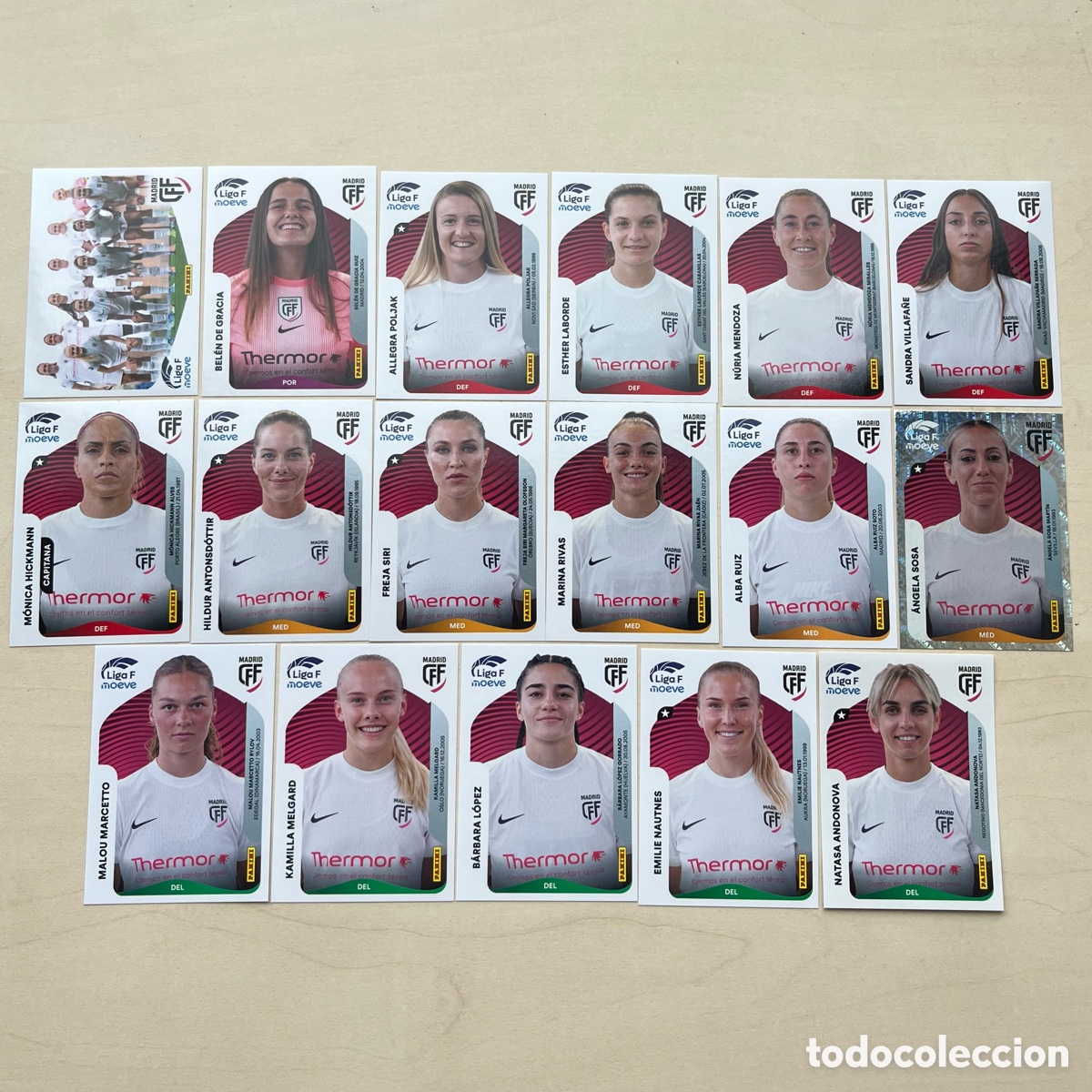 Cromos de f&uacute;tbol: Lote 17 cromos Madrid CF Liga F 2025-26