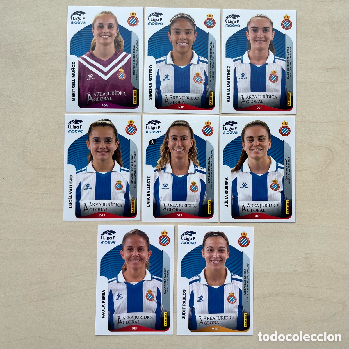Cromos de Futebol: Lote 8 cromos RCD Espanyol Liga F 2025-26