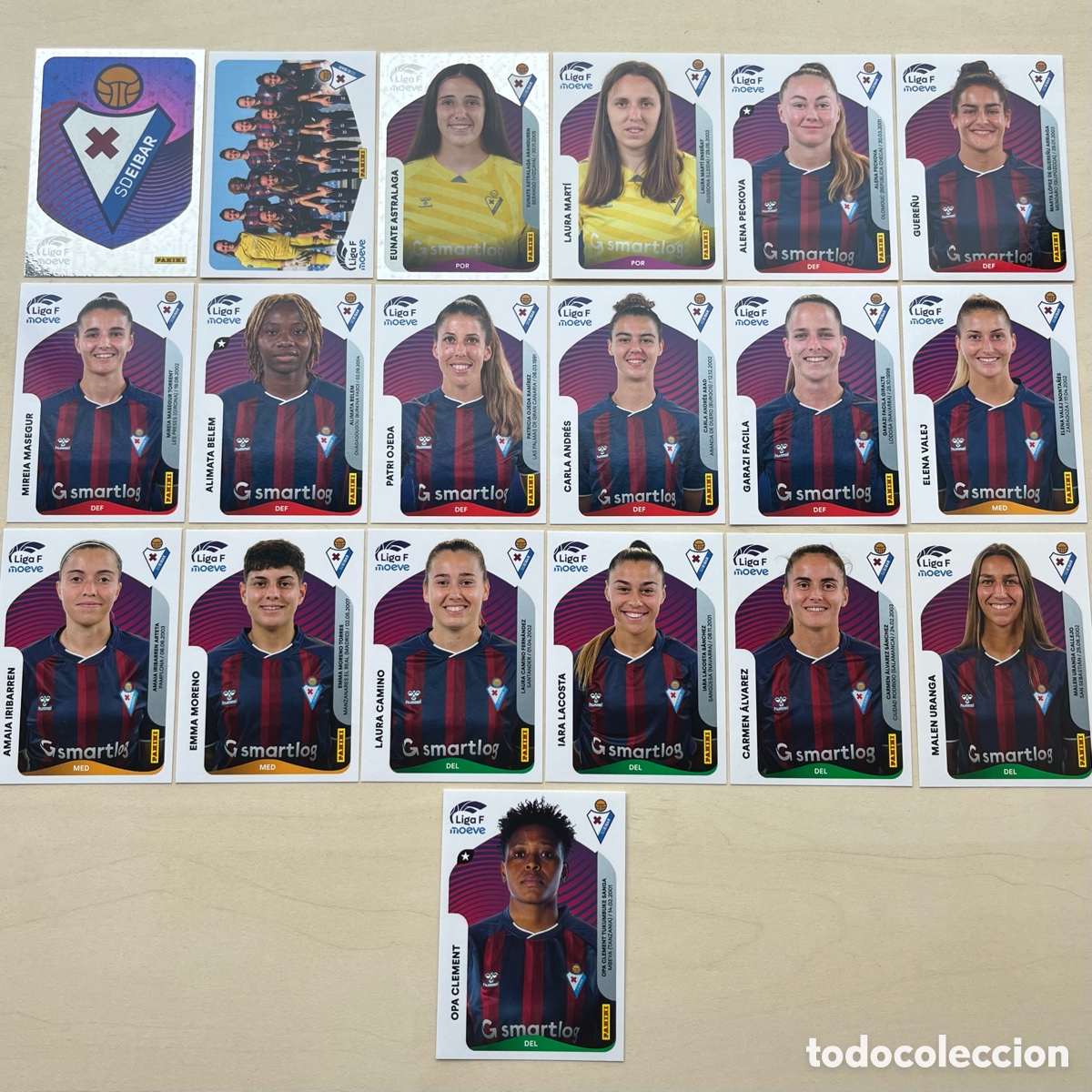 Cartes &agrave; collectionner de Football: Lote 19 cromos Eibar Liga F 2025-26