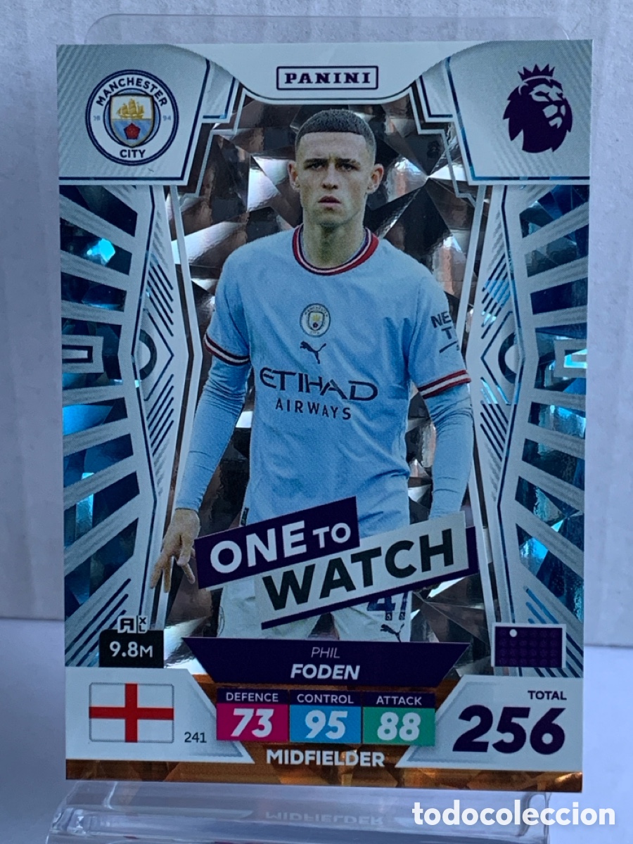 Cromos de f&uacute;tbol: 241 Phil Foden Manchester City One to Watch Panini Adrenalyn Premier XL Plus 2023