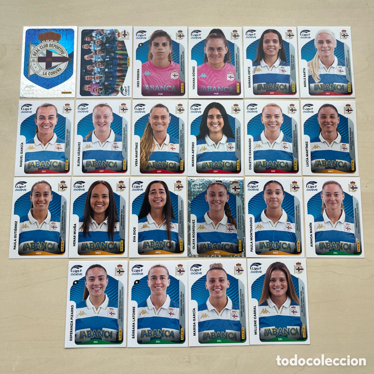 Cromos de Futebol: Lote 22 cromos Deportivo Liga F 2025-26