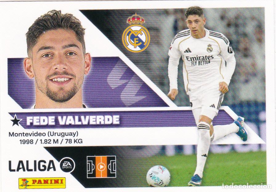 Cromos de f&uacute;tbol: ESTE 2026-27 * FEDE VALVERDE * N&ordm; 12 - DEL REAL MADRID (NUEVO DE SOBRE) (A-20)