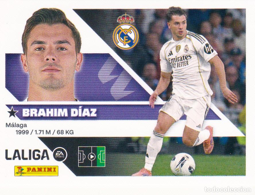 Cromos de f&uacute;tbol: ESTE 2026-27 * BRAHIM D&Iacute;AZ * N&ordm; 16B - DEL REAL MADRID (NUEVO DE SOBRE) (A-20)