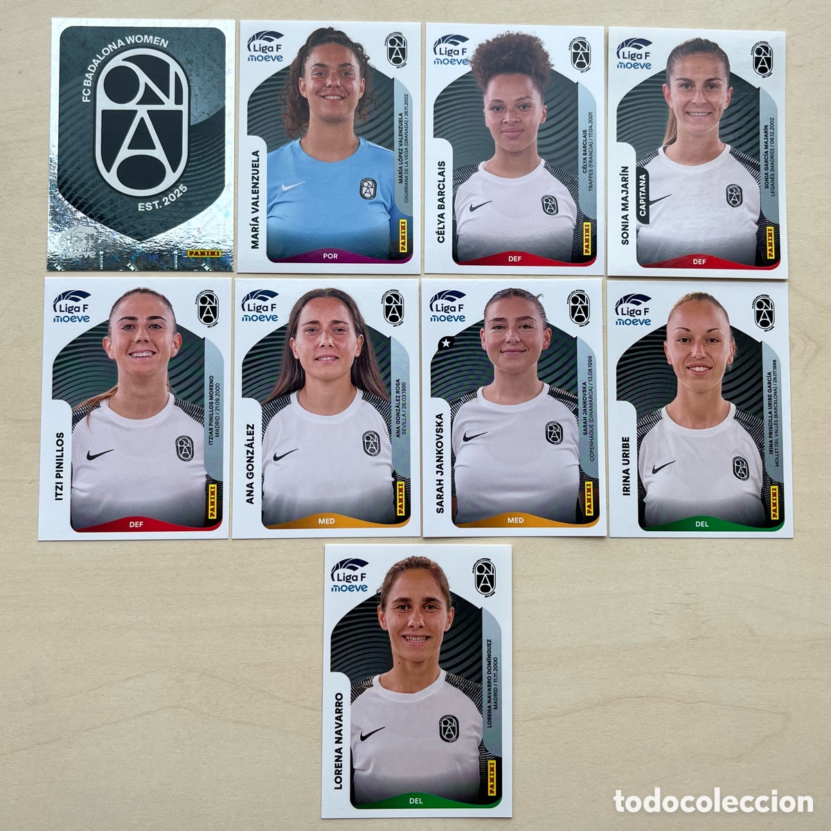 Cartes &agrave; collectionner de Football: Lote 9 cromos Badalona Woman Liga F 2025-26