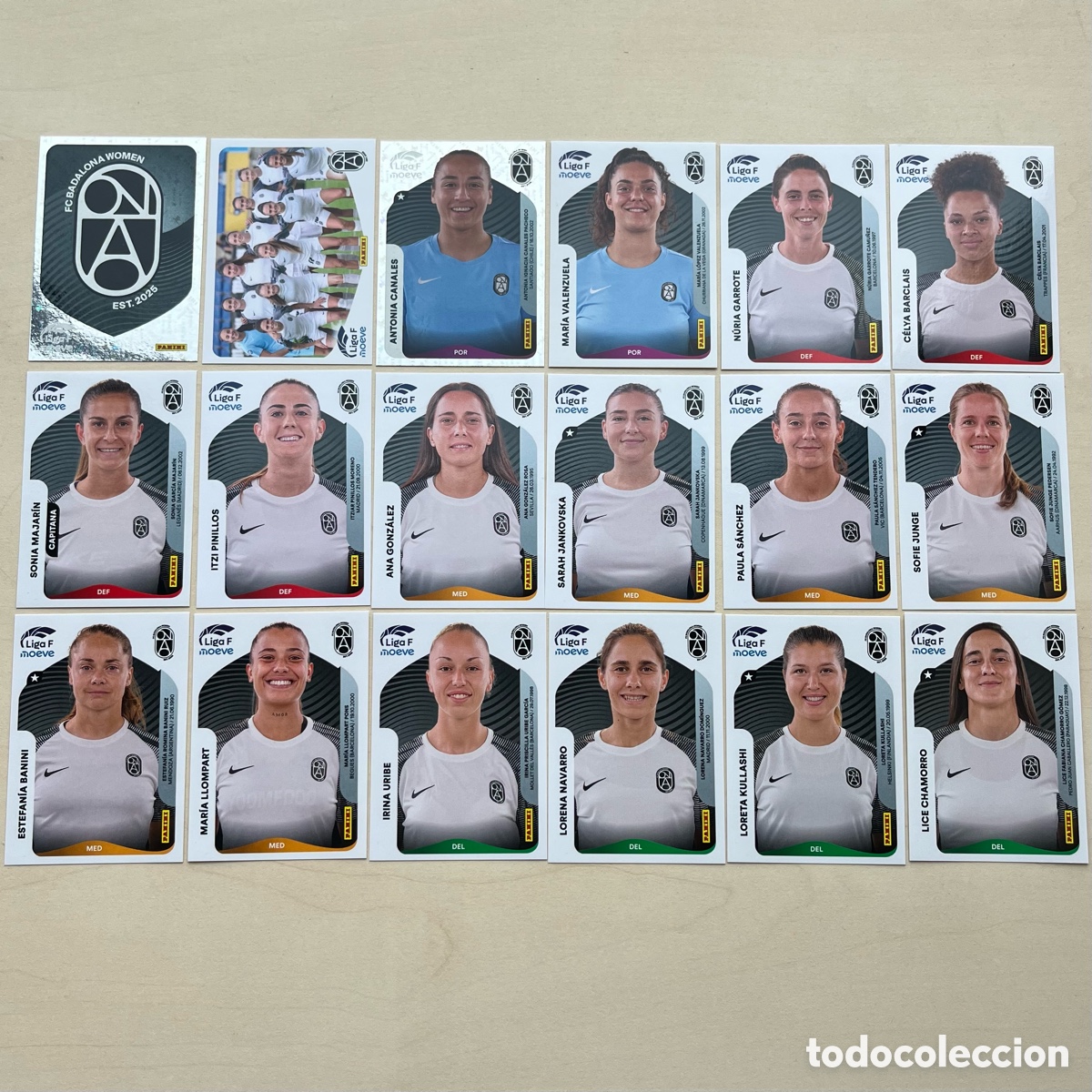 Cartes &agrave; collectionner de Football: Lote 18 cromos Badalona Women Liga F 2025-26