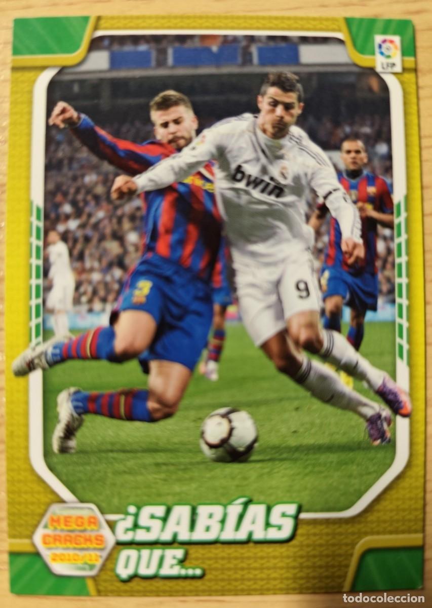 Cromos de f&uacute;tbol: CARD FOOTBALL 409 PIQU&Eacute;-CRISTIANO RONALDO &iquest;SAB&Iacute;AS QU&Eacute;... MEGACRACKS 2010-2011 10 11 MGK