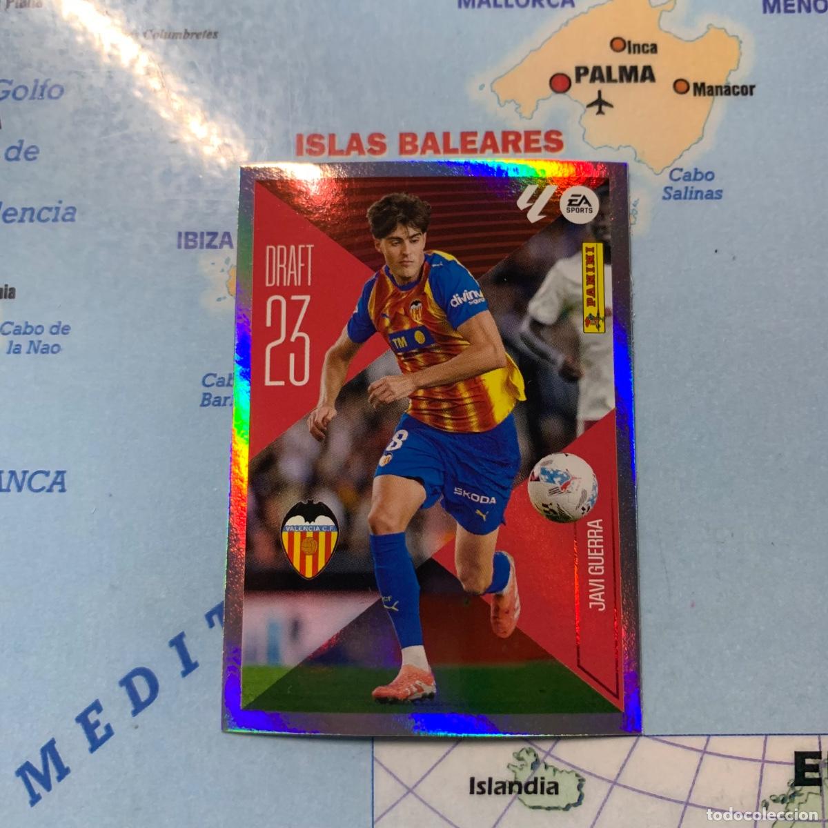Figurine di Calcio: Javi Guerra draft 23 n&uacute;mero 12 Del Valencia cromo de la liga este 26-27 2026-2027