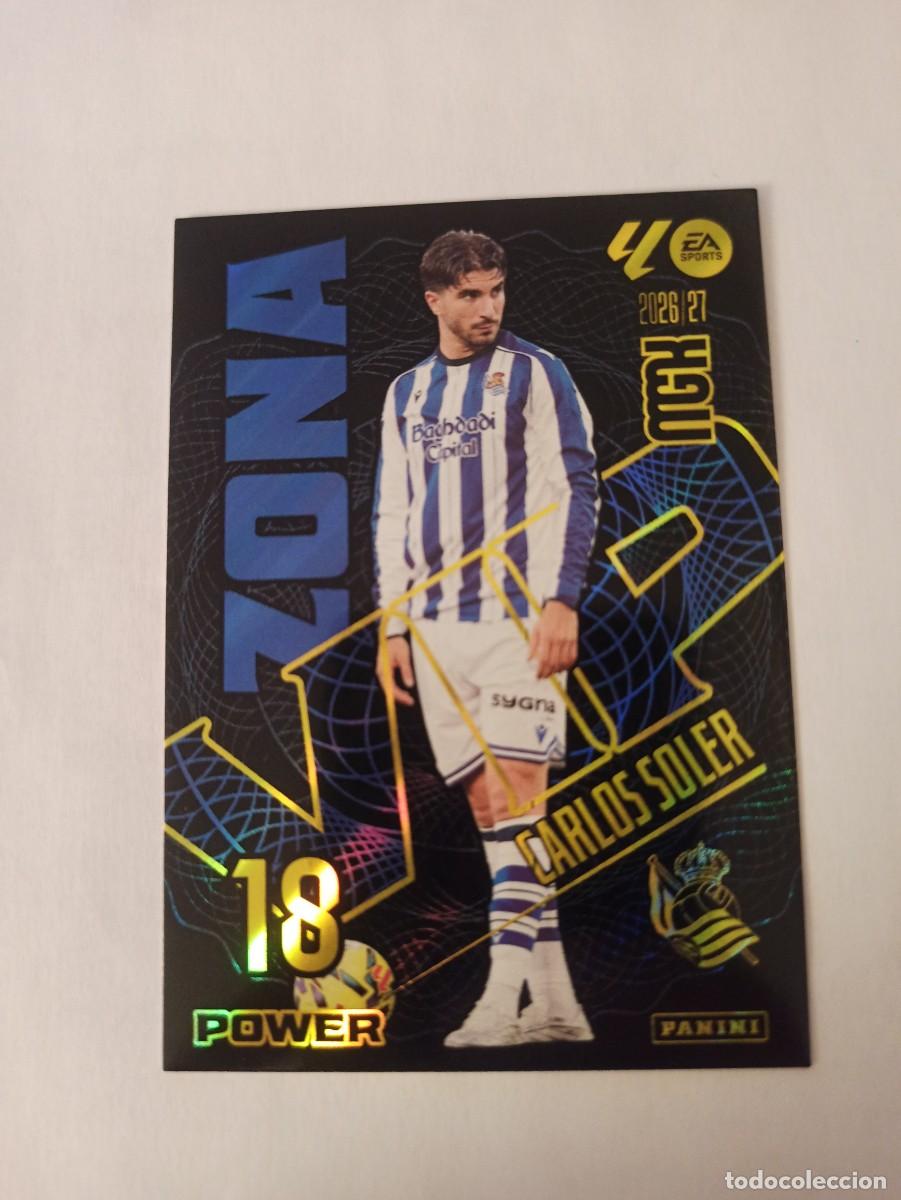 Cromos de f&uacute;tbol: Carlos Soler n &deg; 390P 390 P - R. Sociedad - Zona VIP Power - MEGACRACKS - 2026 2027 26 27 - MGK