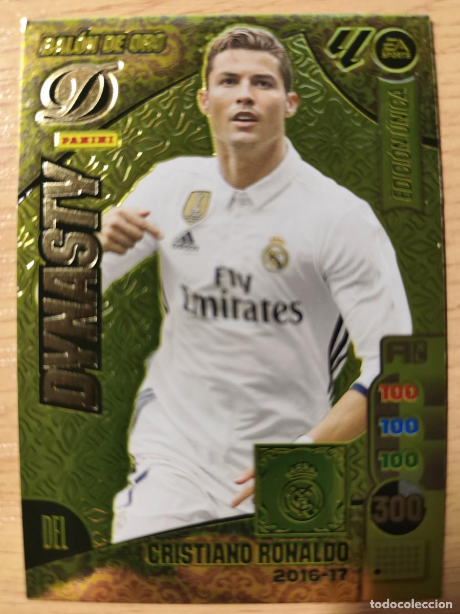 Fu&szlig;ball-Sticker: CARD FOOTBALL CRISTIANO RONALDO BAL&Oacute;N DE ORO DYNASTY EDICI&Oacute;N &Uacute;NICA- REAL MADRID ADRENALYN XL 2016-17