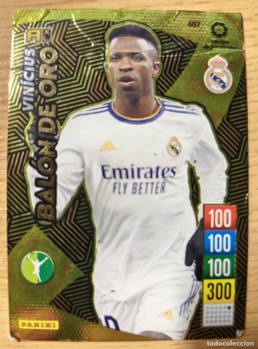 Cromos de f&uacute;tbol: CARD FOOTBALL 467 VINICIUS BALON DE ORO REAL MADRID 21 22 ADRENALYN XL 2021 2022 PANINI