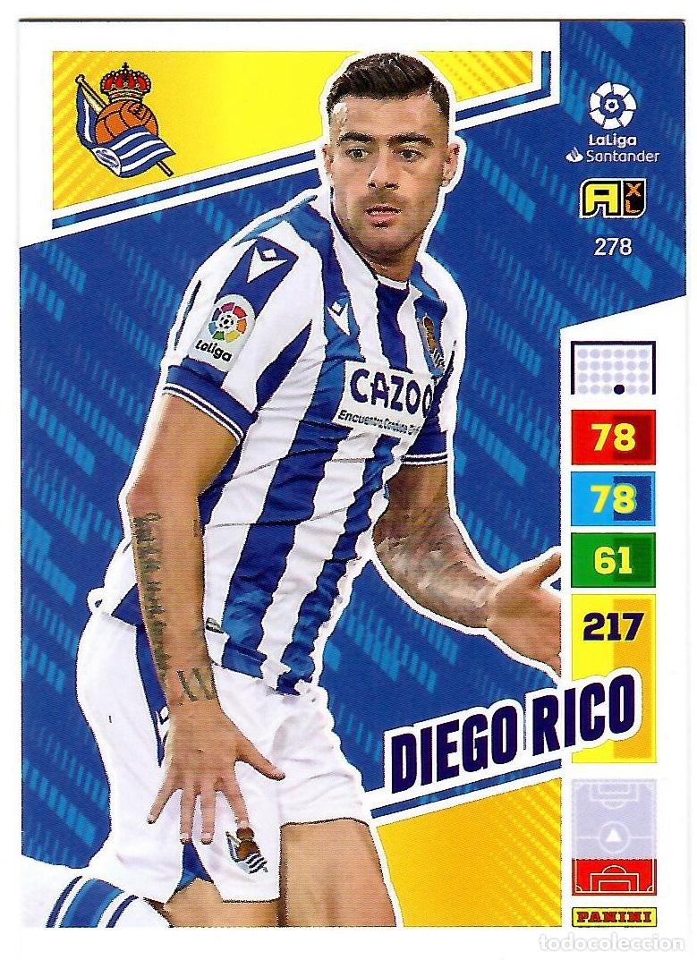 Cromos de f&uacute;tbol: Diego Rico (R. Sociedad), n&ordm; 278: Cromo del album de futbol Adrenalyn 2022-23