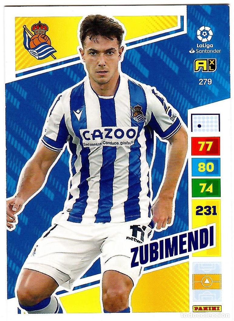 Cromos de f&uacute;tbol: Zubimendi (R. Sociedad), n&ordm; 279: Cromo del album de futbol Adrenalyn 2022-23