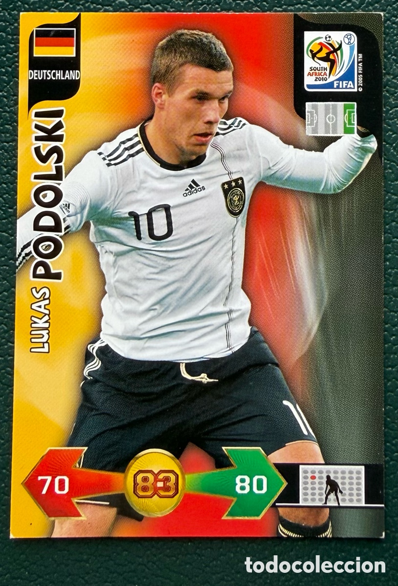 Cromos de Futebol: LUKAS PODOLSKI ALEMANIA FICHAS ALBUM ADRENALYN XL MUNDIAL SOUTH AFRICA 2010