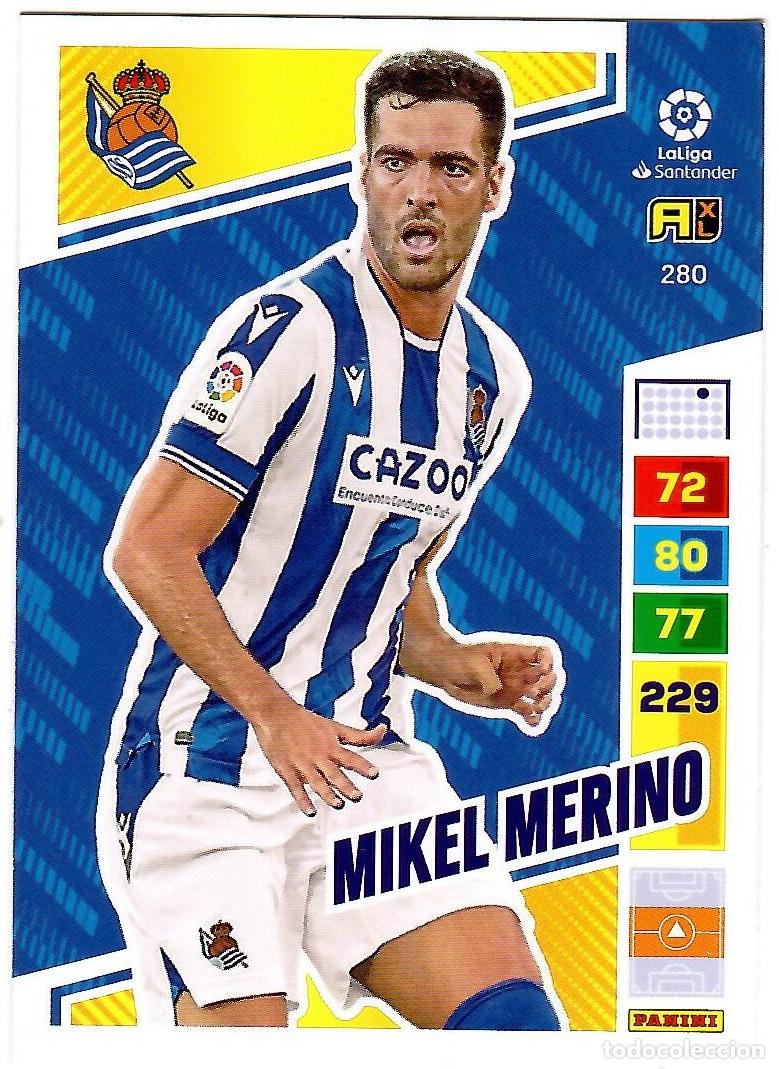 Cromos de f&uacute;tbol: Mikel Merino (R. Sociedad), n&ordm; 280: Cromo del album de futbol Adrenalyn 2022-23