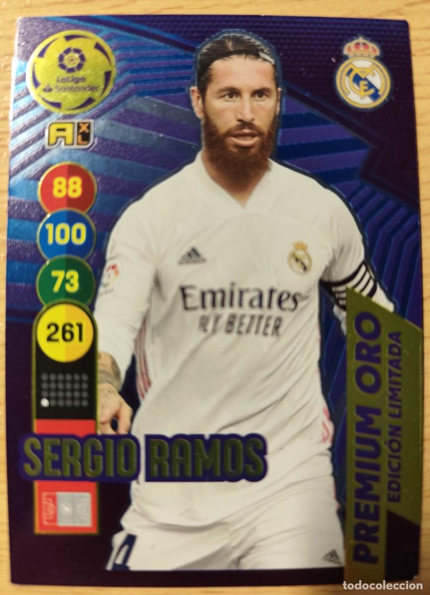 Cromos de f&uacute;tbol: CARD FOOTBALL Adrenalyn XL 20 21 2020 2021 Edici&oacute;n Limitada Sergio Ramos Real Madrid Premium Oro