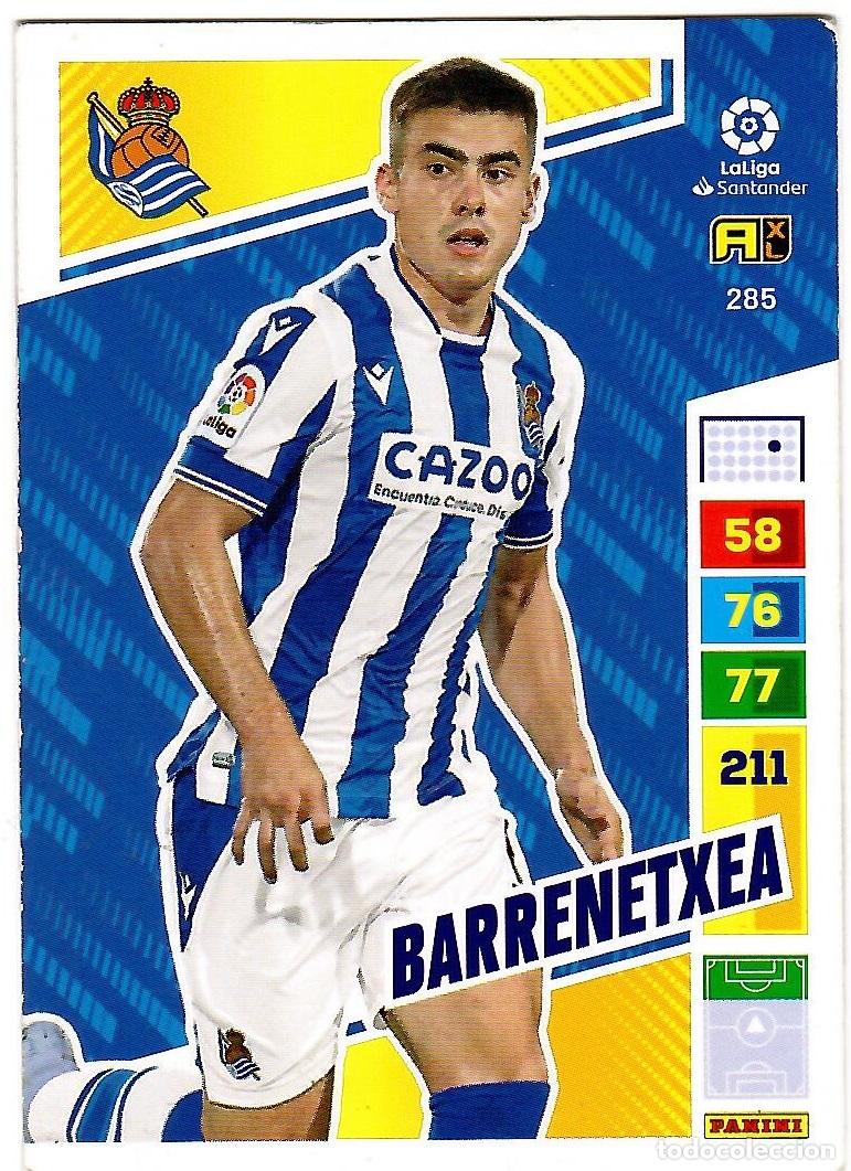 Cromos de f&uacute;tbol: Barrenetxea (R. Sociedad), n&ordm; 285: Cromo del album de futbol Adrenalyn 2022-23