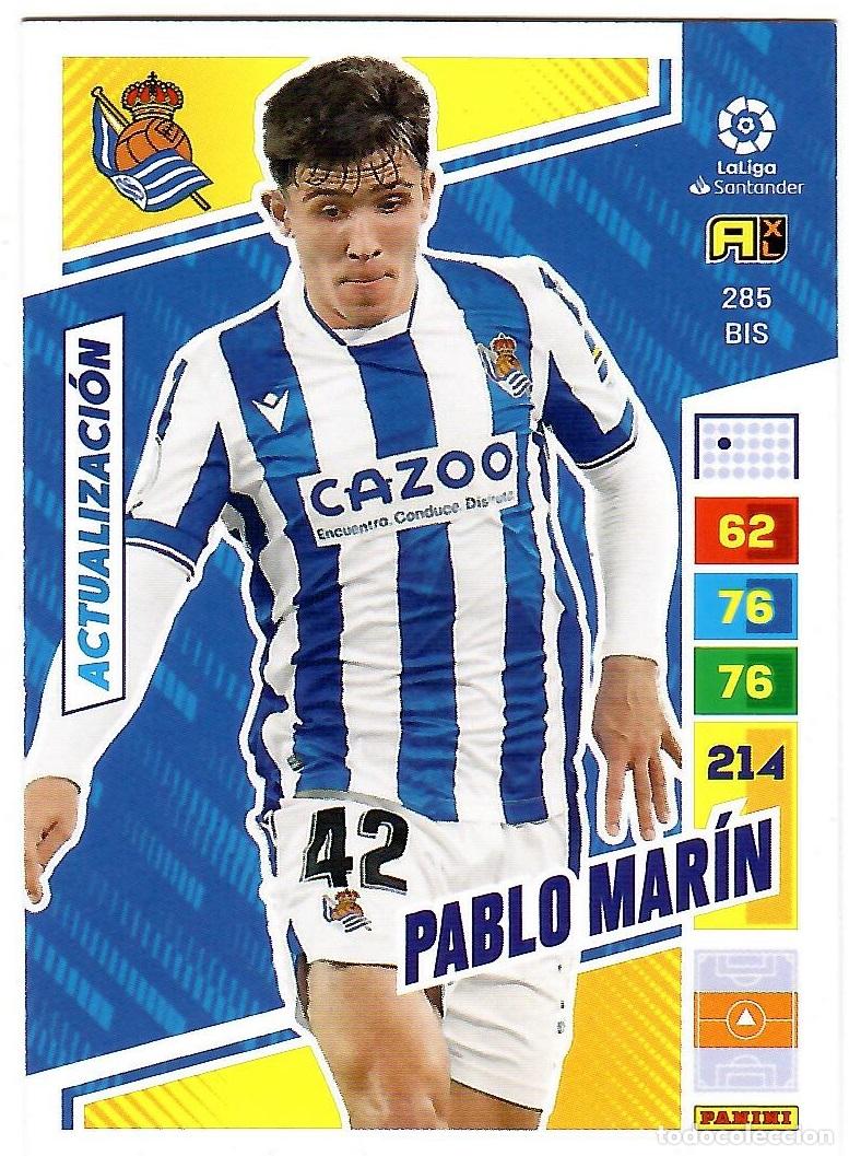 Cromos de f&uacute;tbol: Pablo Marin (R. Sociedad, Actualizacion), n&ordm; 285 BIS: Cromo del album de futbol Adrenalyn 2022-23