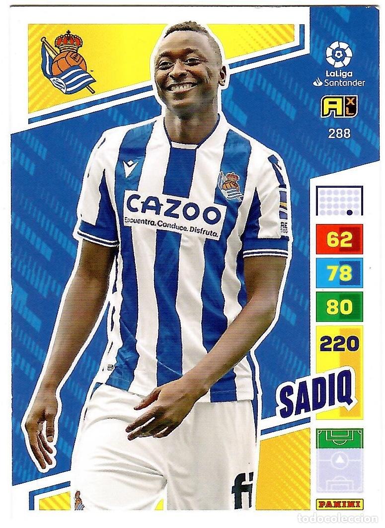 Figurine di Calcio: Sadiq (R. Sociedad), n&ordm; 288: Cromo del album de futbol Adrenalyn 2022-23