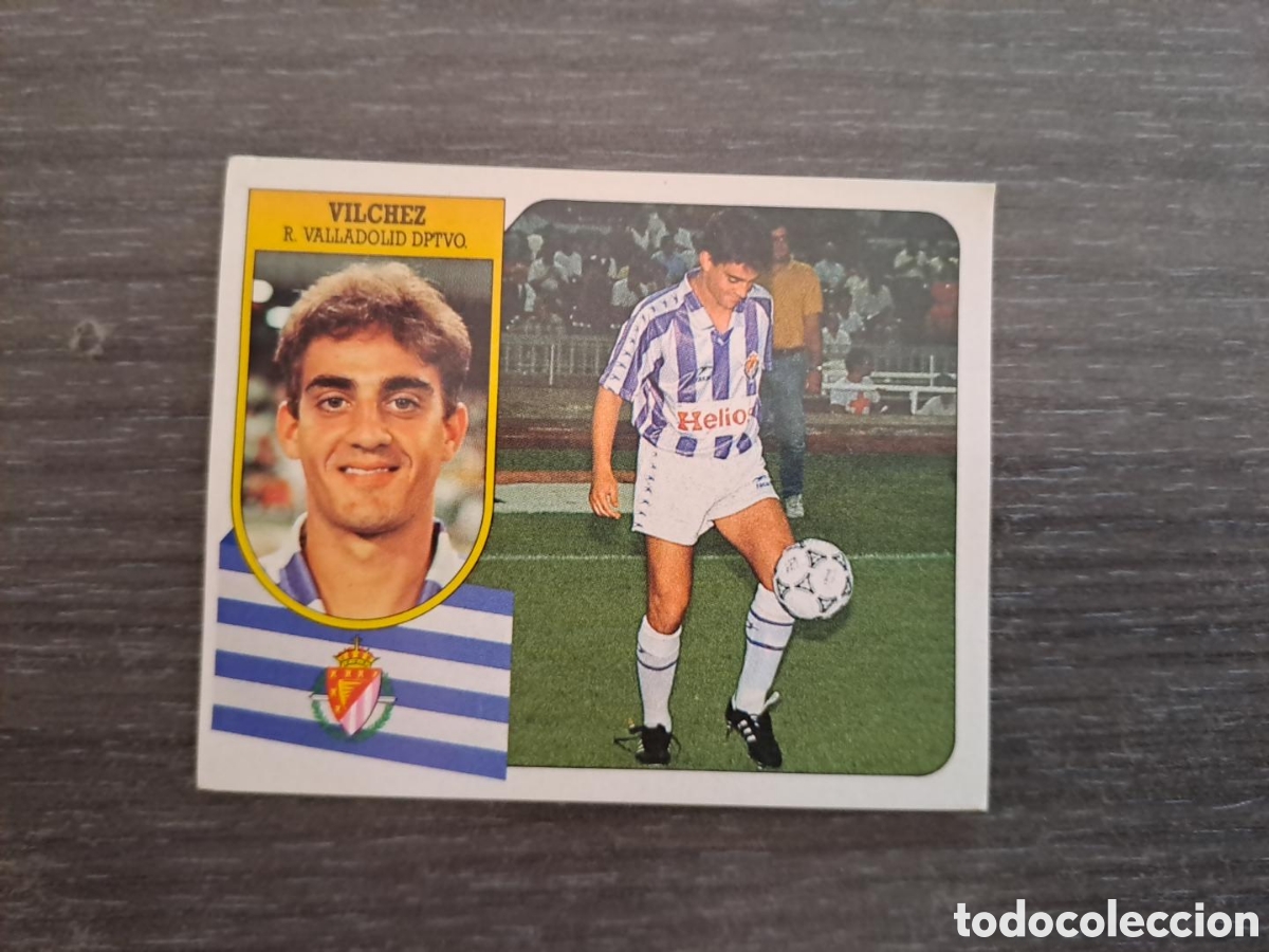 Cromos de f&uacute;tbol: VILCHES VALLADOLID LIGA 91-92 EDICIONES ESTE &ndash; ADHESIVO SIN PEGAR