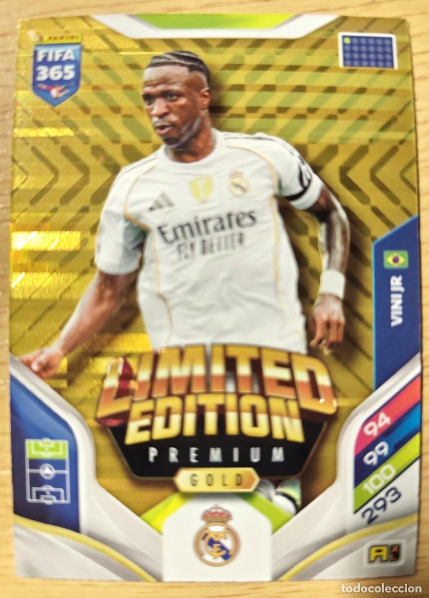 Cromos de f&uacute;tbol: CARD FOOTBALL Limited Edition Premium Gold VINICIUS JR REAL MADRID FIFA 365