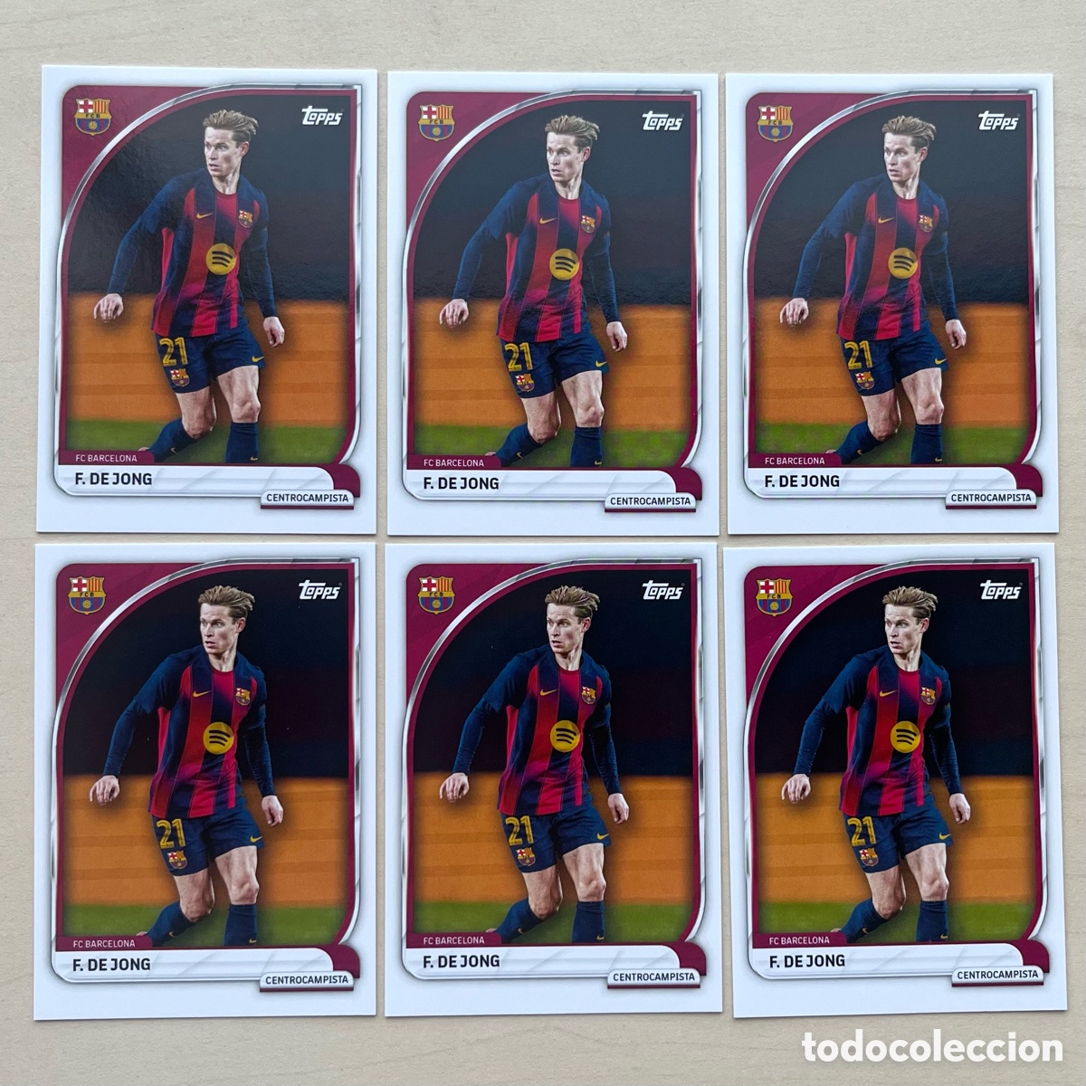 Cromos de f&uacute;tbol: Lote 6 De Jong FC Barcelona Tin 2025-26